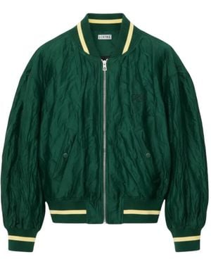 Loewe Logo Bomber Jacket - Green