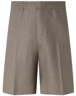 ZEGNA Oasi Lino Shorts - Grey