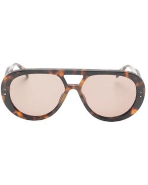 Zadig & Voltaire Tortoiseshell-Effect Stud-Embellished Sunglasses - Pink