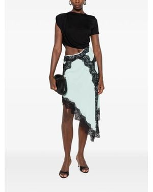 Christopher Esber Verve Lace-Trim Asymmetric Dress - White