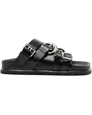 Marine Serre Sandalias con hebillas - Negro
