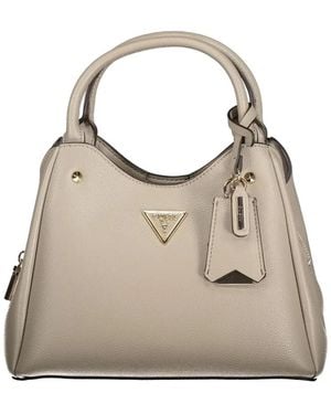 Guess Meridian Logo-Plaque Tote Bag - Natural