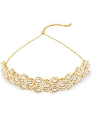 Isharya Noor Glass Choker Necklace - Metallic
