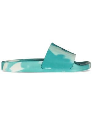 Off-White c/o Virgil Abloh Tie-Dye Effect Pool Sliders - Green