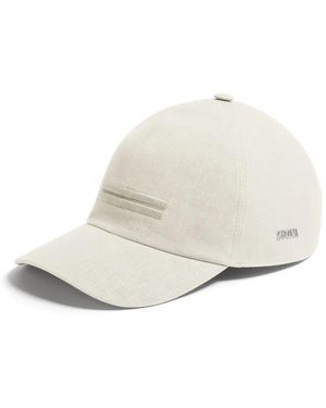 ZEGNA Oasi Lino Baseball Cap - White