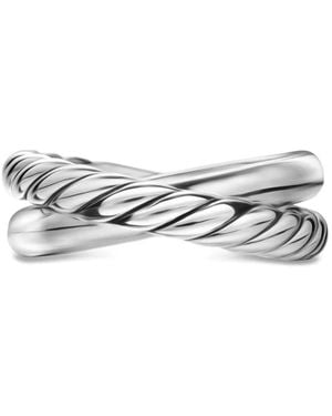 David Yurman Sterling Crossover Ring - White