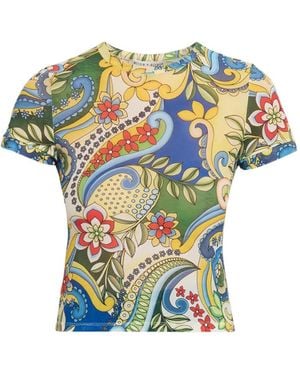 Alice + Olivia Camiseta Tess Con Estampado De Cachemira - Azul