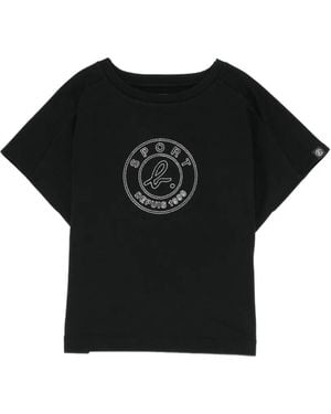 SPORT b. by agnès b. Logo-Embroidered T-Shirt - Black