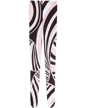 Emilio Pucci Iride-Print Tights - White