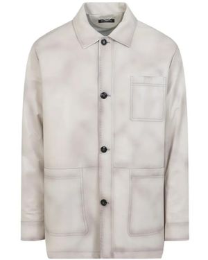 Kiton Patch-Pocket Shirt Jacket - White