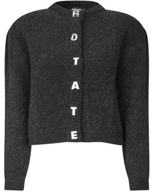 ROTATE BIRGER CHRISTENSEN Logo-Button Cardigan - Black