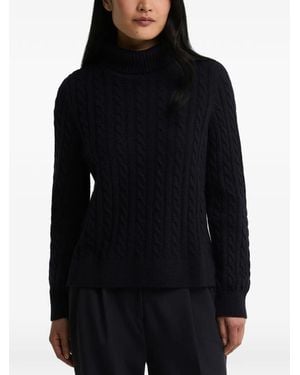 Barbour Ambleside Rollkragenpullover Mit Zopfmuster - Schwarz