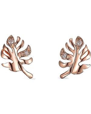 Anabela Chan 18K Palm Diamond Earrings - Metallic