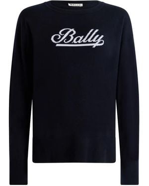 Bally Crew-Neck Knitted Jumper - Blue