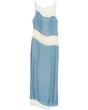 SIR. Aurelia Ruffled Maxi Dress - Blue