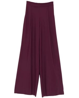 Amazuìn Pantalones Palazzo Plisado - Morado