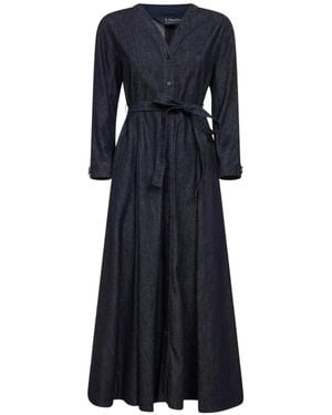 Max Mara Jewel Button Kimono Dress - Blue