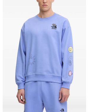 The North Face Crew Neck Embroidered Sweatshirt - Blue