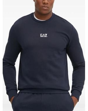EA7 Logo Crew-Neck Sweatshirt - Blue