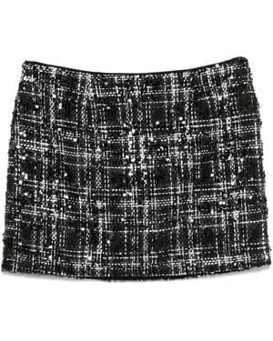 ROTATE BIRGER CHRISTENSEN Sequined Boucle Miniskirt - Black