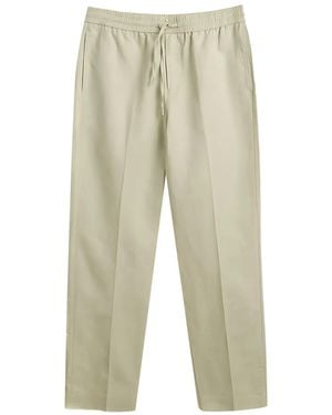 GANT Drawstring Cotton-Linen Trousers - Natural
