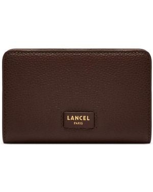 Lancel Ninon Rectangular-Zip Leather Wallet - Brown