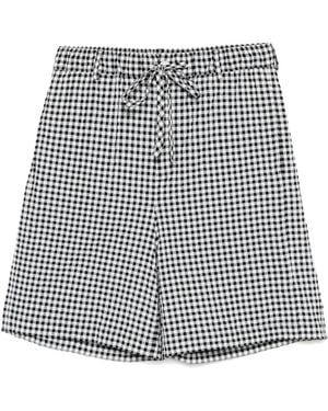 Marni Checked Print Shorts - Gray