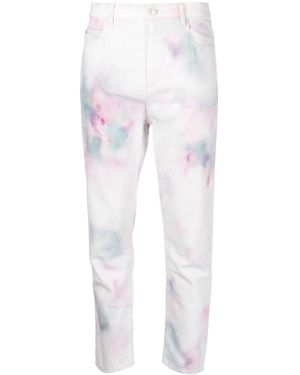 Isabel Marant Abstract-Print Cropped Pants - White