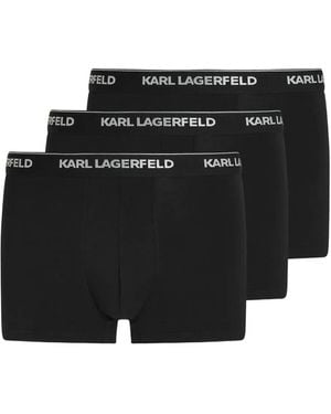 KARL LAGERFELD Logo-Waistband Boxers (Pack Of Three) - Black