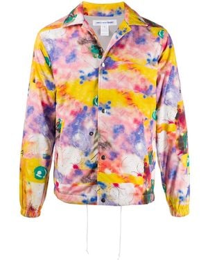 Comme des Garçons Tie-Dye Graphic Print Jacket - Pink