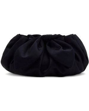 Oscar de la Renta Satin Clutch Bag - Black
