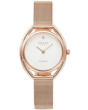Obaku Juvel Guilloché 38Mm Watch - White