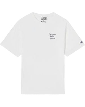 MC2 Saint Barth Portofino T-Shirt With Non Sono Bello Piaccio! Embroidery - White