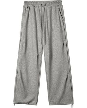 B+ AB Drawstring Wide-Leg Track Trousers - Grey