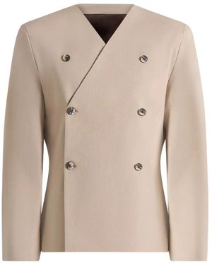 Manière De Voir Timeo Tailored Kimono Blazer - Natural