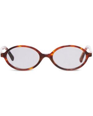 Miu Miu Tortoiseshell Oval-Frame Sunglasses - Brown