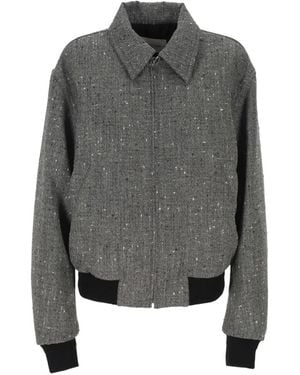 ARMARIUM Flecked-Wool Bomber Jacket - Grey