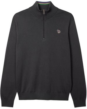 Paul Smith Maglione Con Zip - Nero