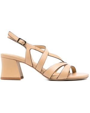 Bruno Premi Criss-Cross Strap Sandals - Natural