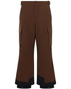 Moncler Insulated Logo-Print Ski Bottoms - Brown