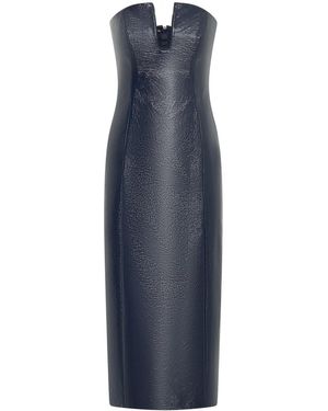 Nicholas Katherine Midi-Jurk Van Imitatieleer - Blauw