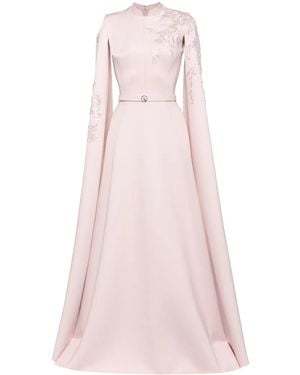 Saiid Kobeisy Floral Embroidered Kaftan - Pink