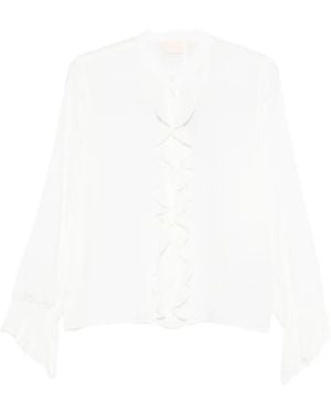 iBlues Blusa Con Ruches - Bianco