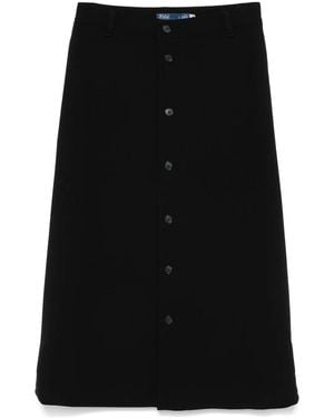 Polo Ralph Lauren A-Line Midi Skirt - Black