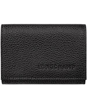 Longchamp Le Foulonné Compact Wallet - Black