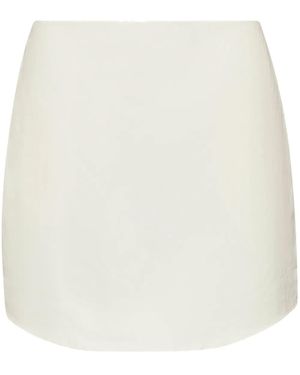JW Anderson Falda corta con dobladillo curvo - Blanco