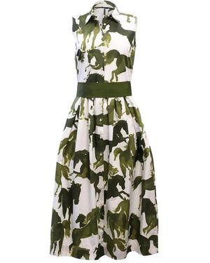 Sara Roka Vestido midi Zalla - Verde
