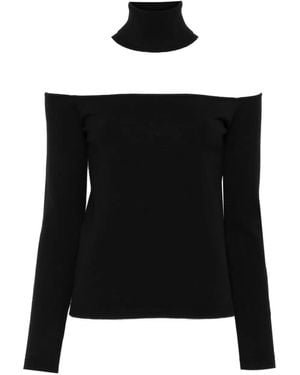 Semicouture Turtleneck Cutout Sweater - Schwarz