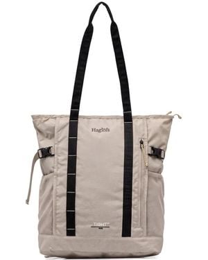 Haglöfs 25 Tight Embroidered-Logo Tote Bag - Natural