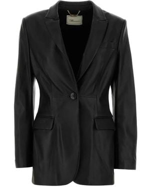 Blumarine Leather Blazer - Black